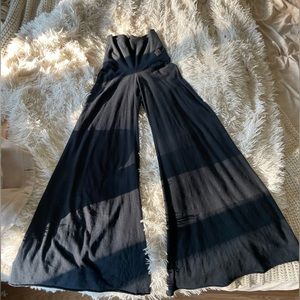 Handmade Black Hemp Stretch gauchos by Sinew Moon